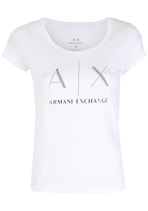 Armani Exchange logo-print T-shirt - White