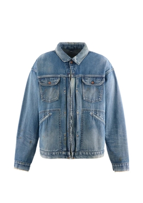 SAINT MXXXXXX elasticated denim jacket - Blue