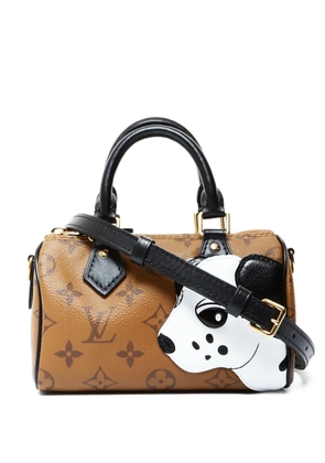 Louis Vuitton Pre-Owned 2021-2025 x NanoSpeedy x Sun Yitian dog appliqué shoulder bag - Brown
