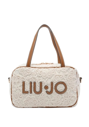LIU JO medium lace top handle shoulder bag - Neutrals