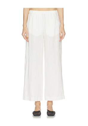 Velvet by Graham & Spencer Lola Woven Linen Pant in Ivory. Size XS. Also in S, M, L.