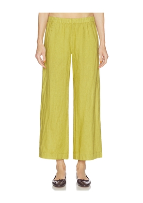 Velvet by Graham & Spencer Lola Woven Linen Pant in Yellow. Size XS. Also in S, M, L.