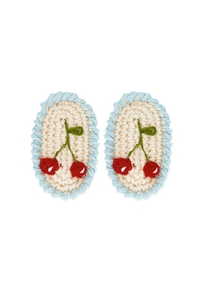 Wild Wawa Crochet Clip Set in Baby Blue.