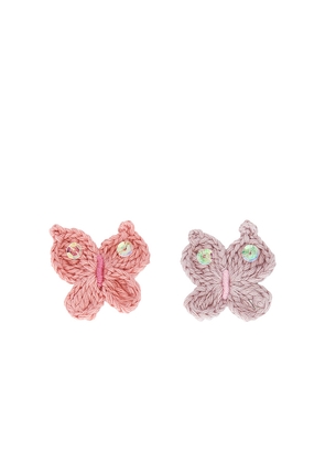 Wild Wawa Crochet Clip Set in Pink,Lavender.