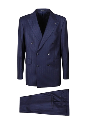 Tagliatore double-breasted pinstripe suit - Blue