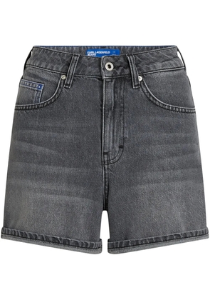 Karl Lagerfeld Jeans high-rise denim shorts - Grey