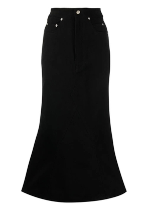Rick Owens knee-length godet skirt - Black