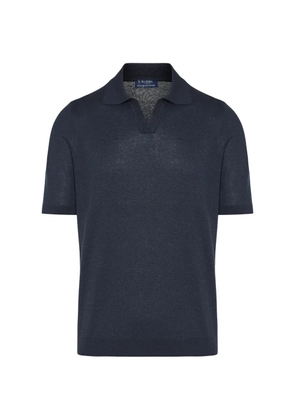 Barba V-neck T-shirt - Blue