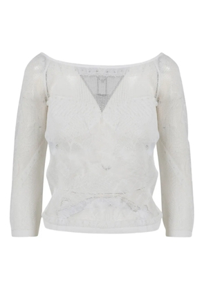 Alberta Ferretti lace blouse - White