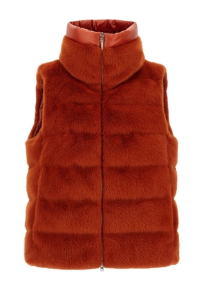 Herno quilted zip-up gilet - Orange