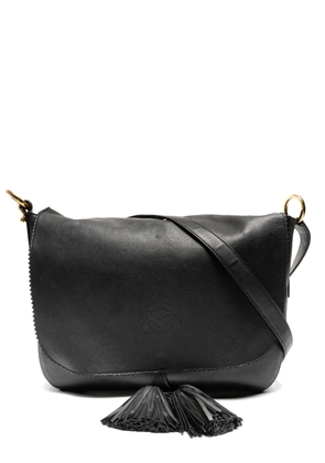Loewe Pre-Owned 1980-2000s anagram tassel shoulder bag - Black