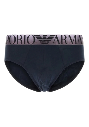 Emporio Armani logo-print briefs - Blue
