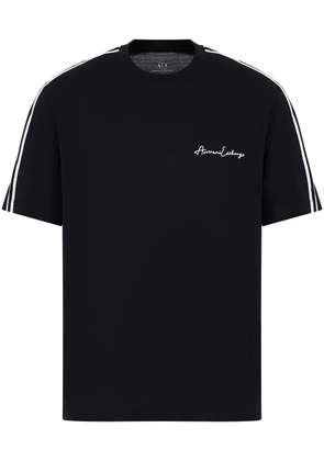 Armani Exchange embroidered T-shirt - Black
