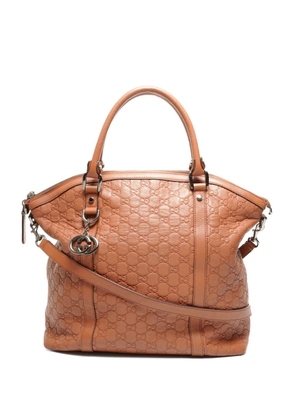 Gucci Pre-Owned 2010s embossed leather tote bag - Brown