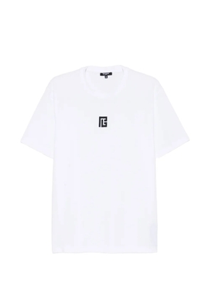 Balmain logo-embroidered T-shirt - White