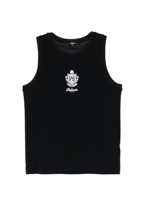 Balmain logo-embroidered tank top - Black