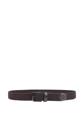 Paul & Shark leather-trim interwoven belt - Brown