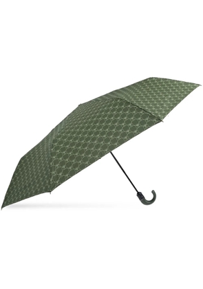 Moschino monogram-print crook-handle umbrella - Green