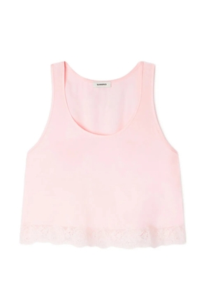 SANDRO lace-band tank top - Pink
