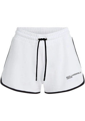 Karl Lagerfeld Jeans drawstring track shorts - White