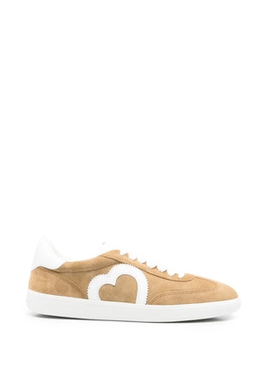Love Moschino heart-appliqué sneakers - Neutrals