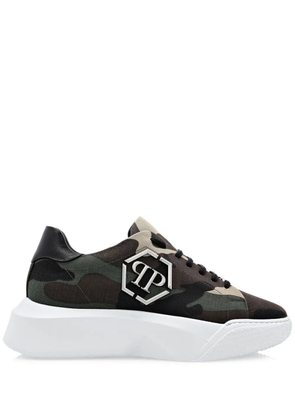 Philipp Plein Godzilla leather sneakers - Green