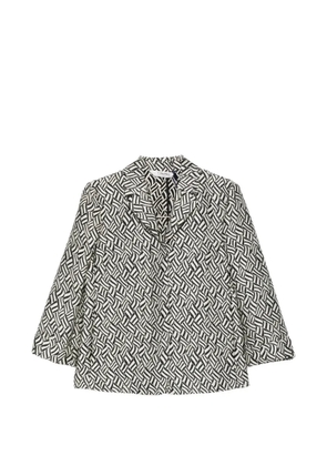 'S Max Mara Lira jacquard patterned blazer - Black
