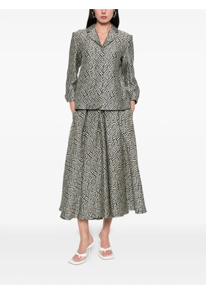 'S Max Mara Lira jacquard patterned blazer - Black