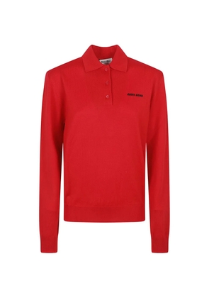Miu Miu buttoned polo shirt - Red