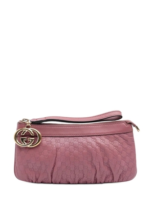 Gucci Pre-Owned 2000-2015 Microguccissima New Britt Wristlet clutch bag - Pink