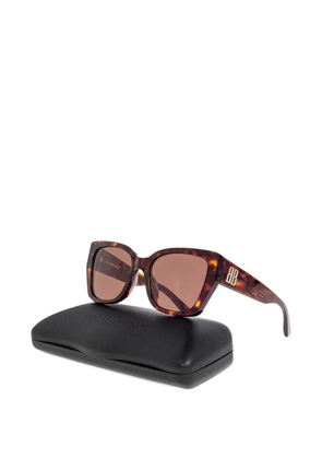 Balenciaga Eyewear tortoise logo sunglasses - Brown