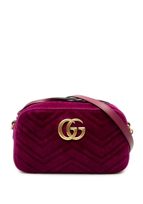 Gucci Pre-Owned 2000-2015 Small GG Marmont Matelasse Velvet crossbody bag - Purple