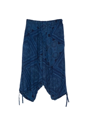 Yohji Yamamoto tie-fastening trousers - Blue