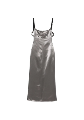 The Attico satin midi dress - Grey