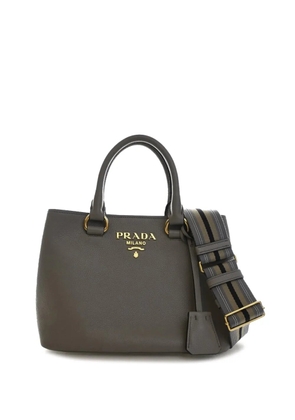 Prada Pre-Owned 2010-2026 Vitello Phenix Open Convertible Tote satchel - Grey