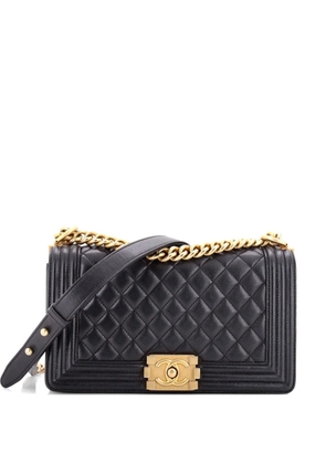 CHANEL Pre-Owned Boy Flap Bag Quilted Caviar Old Medium crossbody bag - Black