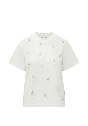 DES PHEMMES embellished classic T-shirt - White