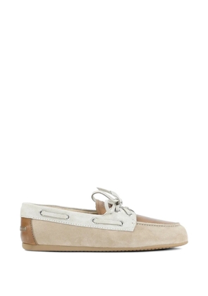 Miu Miu leather boat shoes - Neutrals
