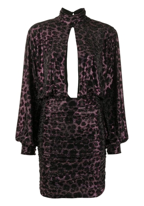 Philipp Plein metallic print dress - Pink