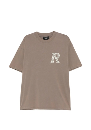 Represent logo-embroidered T-shirt - Brown