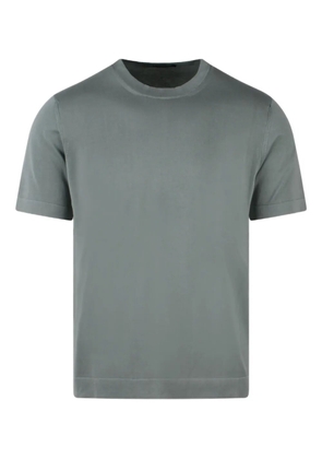 Drumohr ribbed-trim crew-neck t-shirt - Grey