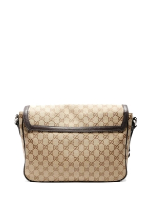 Gucci Pre-Owned 2010-2020s GG-pattern canvas shoulder bag - Neutrals
