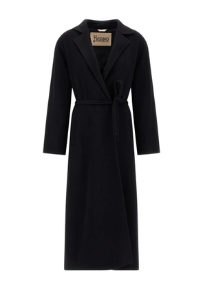 Herno belted wrap coat - Black
