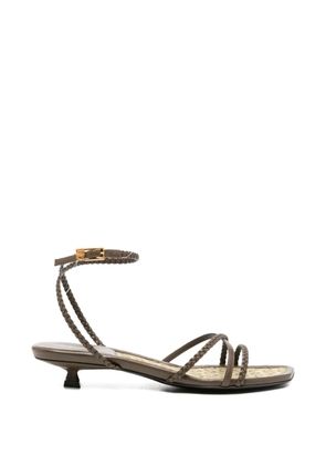 Sergio Rossi braided-strap sandals - Brown