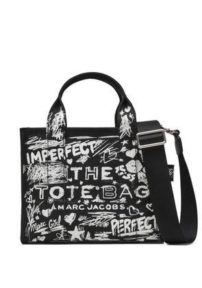 Marc Jacobs The Small Punk Scribble Canvas tote bag - Black