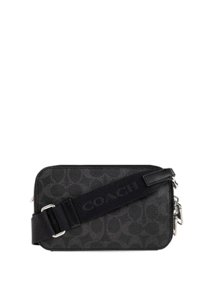 Coach Clinton signature print zip tote bag - Black