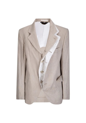 Comme Des Garçons crochet trim jacket - Neutrals