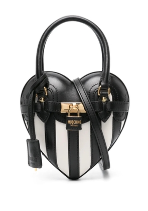 Moschino padlock-detail leather tote bag - Black
