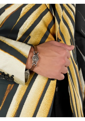 Roberto Cavalli leather chain-link bracelet - Brown