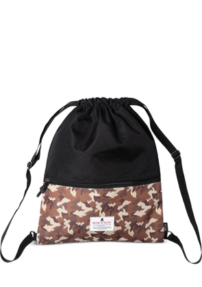 Makavelic camouflage-print drawstring backpack - Brown